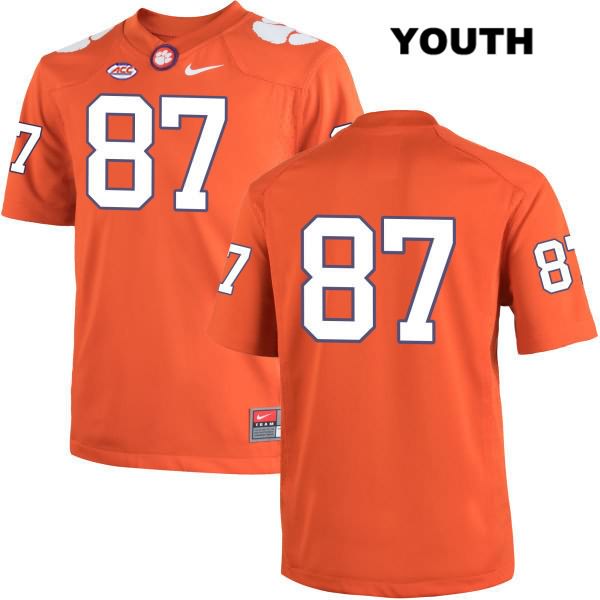Youth Clemson Tigers #87 D.J. Greenlee Stitched Orange Authentic Nike No Name NCAA College Football Jersey NXW6746JR